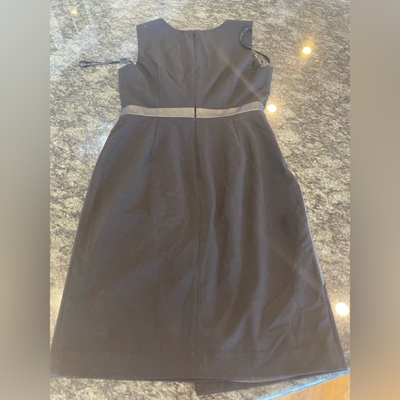 🖤CHIC Calvin Klein little black dress size 8 - vegan leather & suede - GORGEOUS - Picture 2 of 5